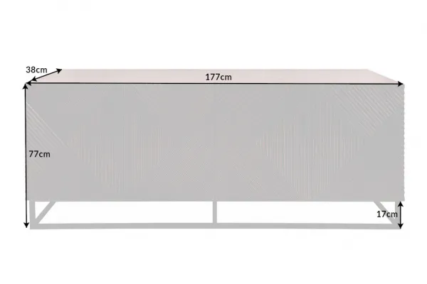 LuxD Dizajnová komoda Annabella 177 cm hnedé mango