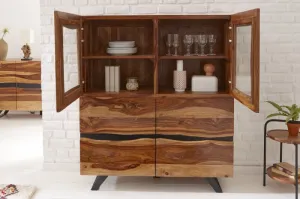 LuxD Vysoká komoda Argentinas 140 cm sheesham