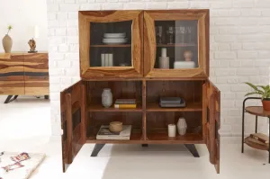 LuxD Vysoká komoda Argentinas 140 cm sheesham