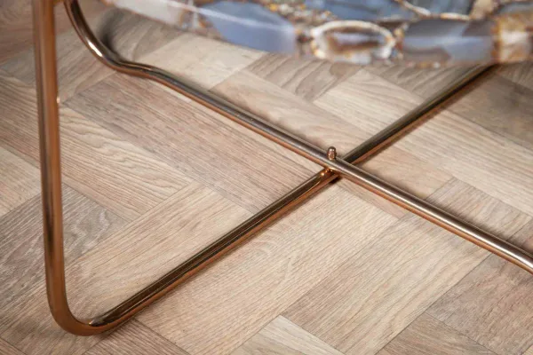 LuxD Dizajnový konferenčný stolík Tristen 62 cm achát modrý