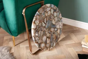 LuxD Dizajnový konferenčný stolík Tristen 62 cm achát modrý