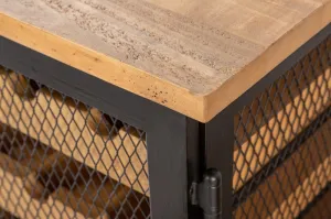LuxD Vitrína na víno Winebar 127 cm prírodná - borovica