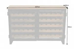 LuxD Vitrína na víno Winebar 127 cm prírodná - borovica