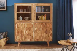 LuxD Dizajnová vitrína Justice 140 cm akácia