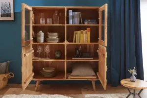 LuxD Dizajnová vitrína Justice 140 cm akácia