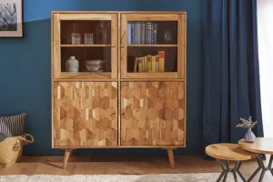 LuxD Dizajnová vitrína Justice 140 cm akácia
