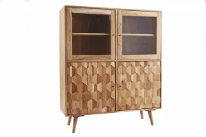 LuxD Dizajnová vitrína Justice 140 cm akácia