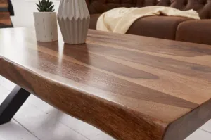 LuxD Dizajnový konferenčný stolík Argentinas X 110 cm sheesham