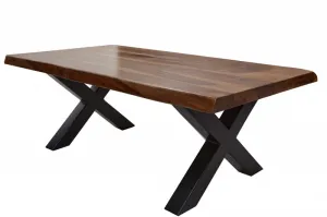LuxD Dizajnový konferenčný stolík Argentinas X 110 cm sheesham