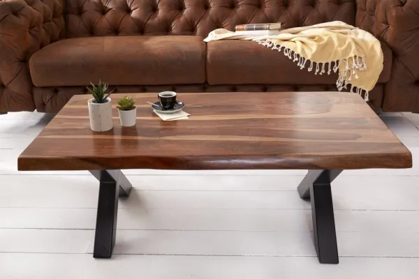 LuxD Dizajnový konferenčný stolík Argentinas X 110 cm sheesham