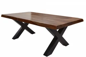 LuxD Dizajnový konferenčný stolík Argentinas X 110 cm sheesham