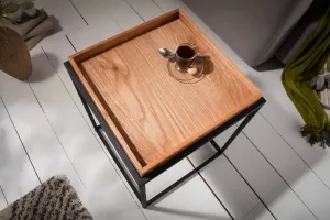 LuxD Dizajnový odkladací stolík Factor 40 cm dub