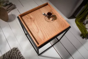 LuxD Dizajnový odkladací stolík Factor 40 cm dub