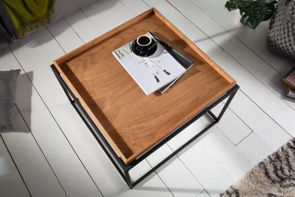 LuxD Dizajnový konferenčný stolík s táckou Factor 60 cm dub