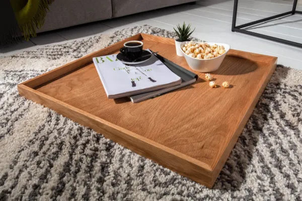LuxD Dizajnový konferenčný stolík s táckou Factor 60 cm dub
