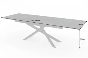LuxD Rozťahovací keramický stôl Natasha 180-220-260 cm láva