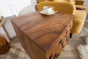 LuxD Dizajnový nočný stolík Justice, 40 cm, sheesham