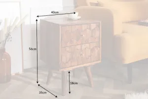 LuxD Dizajnový nočný stolík Justice, 40 cm, sheesham