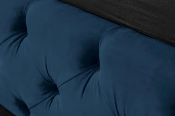 Chesterfield posteľ PALLAS Dekorhome Modrá