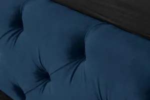 Chesterfield posteľ PALLAS Dekorhome Modrá