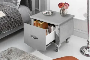LuxD Nočný stolík Spectacular, 45 cm, strieborno-sivý