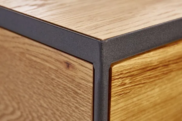 LuxD Dizajnový nočný stolík Shayla 40 cm divý dub