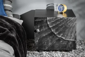 LuxD Dizajnový nočný stolík Shayla 50 cm čierne mango