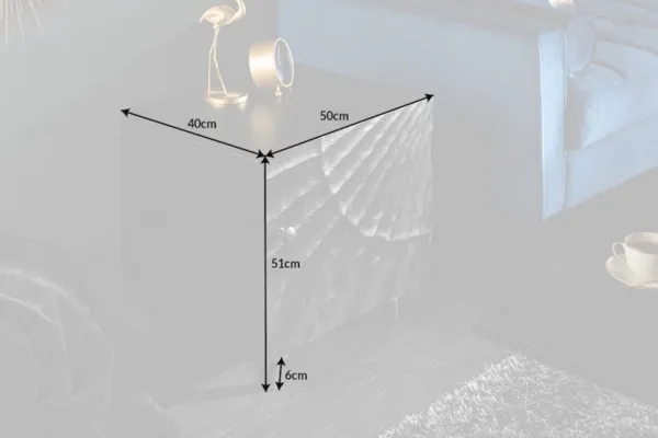 LuxD Dizajnový nočný stolík Shayla 50 cm čierne mango