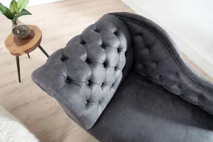 Chesterfield leňoška ZETHOS Dekorhome Sivá