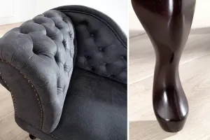 Chesterfield leňoška ZETHOS Dekorhome Sivá