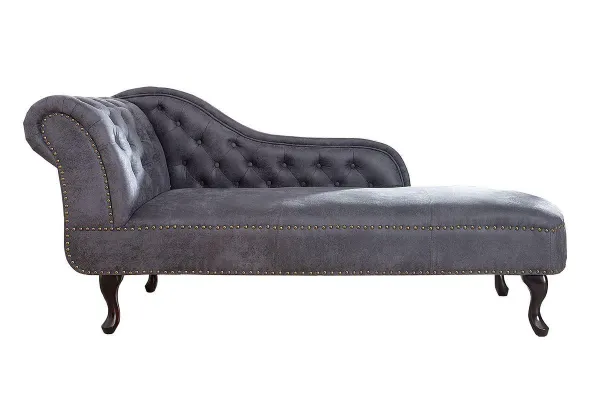Chesterfield leňoška ZETHOS Dekorhome Sivá