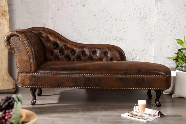 Chesterfield leňoška ZETHOS Dekorhome Hnedá