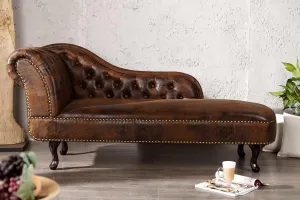 Chesterfield leňoška ZETHOS Dekorhome Hnedá