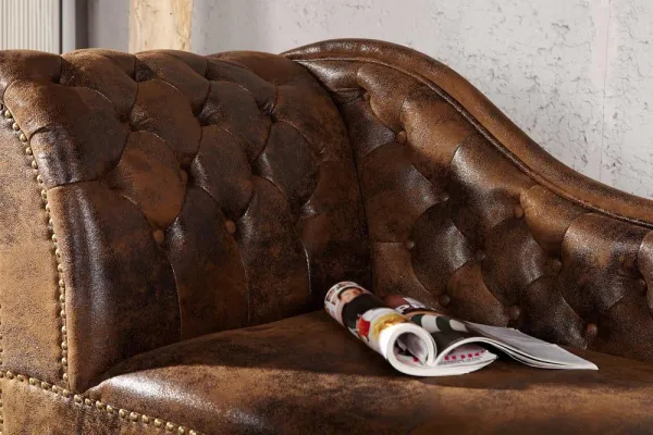 Chesterfield leňoška ZETHOS Dekorhome Hnedá