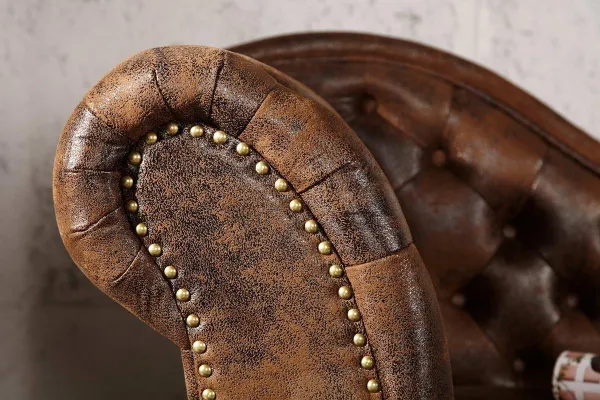 Chesterfield leňoška ZETHOS Dekorhome Hnedá