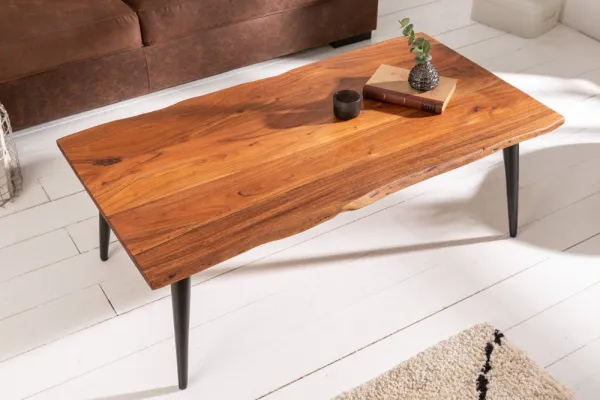 LuxD Dizajnový konferenčný stolík Lorelei 110 cm akácia