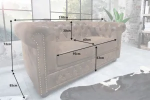 Chesterfield pohovka 2-miestna MIDAS Dekorhome