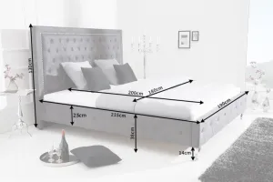 LuxD Posteľ Spectacular antik sivá 180 x 200cm