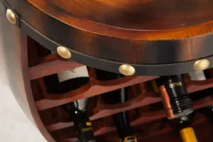 LuxD Regál na víno Reed 80 cm, kávový