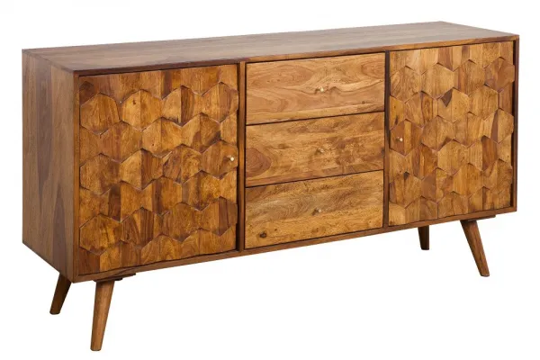 LuxD Dizajnová komoda Justice, 145 cm, sheesham