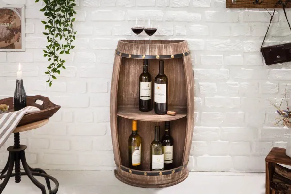 LuxD Regál na víno Winebar 79 cm prírodný