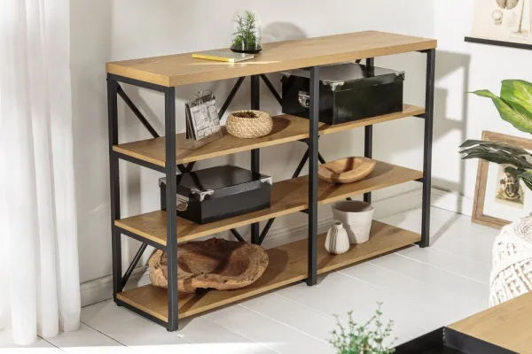 LuxD Dizajnový regál Kiana 110 cm vzor dub