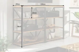LuxD Dizajnový regál Kiana 110 cm vzor dub