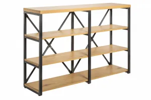 LuxD Dizajnový regál Kiana 110 cm vzor dub