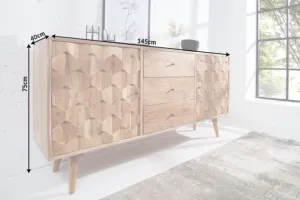LuxD Dizajnová komoda Kamryn 145 cm