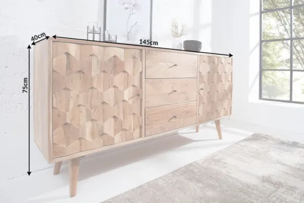 LuxD Dizajnová komoda Kamryn 145 cm