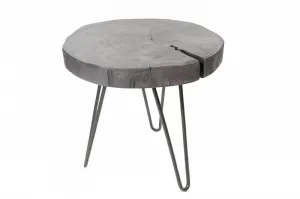 LuxD Odkladací stolík Island 43cm sivá akácia 