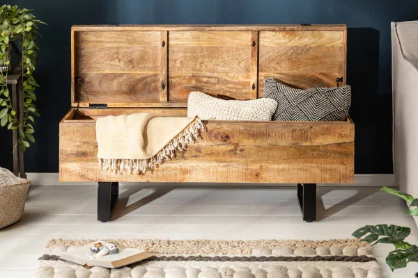 LuxD Konferenčný stolík - truhlica Unity Loft 115 cm sivá akácia