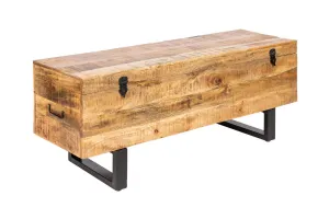 LuxD Konferenčný stolík - truhlica Unity Loft 115 cm sivá akácia
