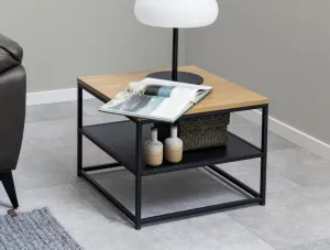 Actona Konferenčný stolík Gilla 55x55 cm divoký dub/čierny